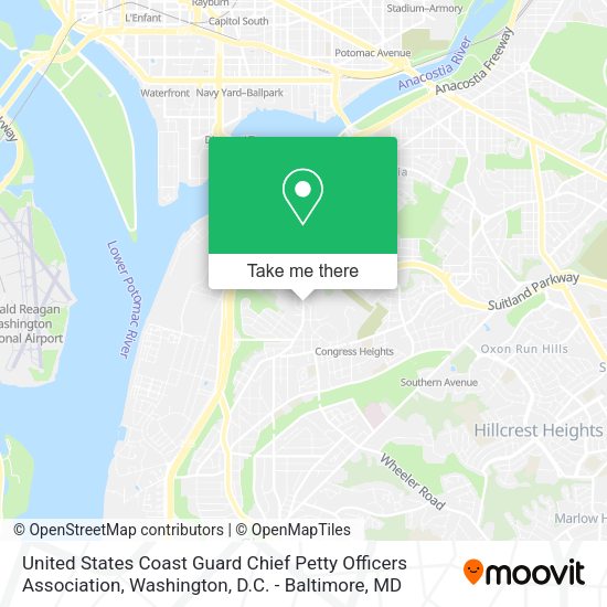 United States Coast Guard Chief Petty Officers Association map