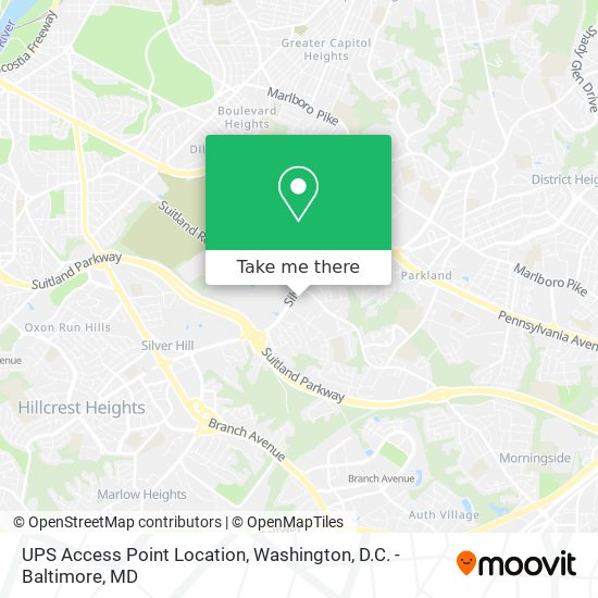 UPS Access Point Location map