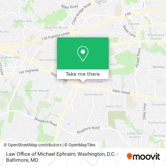 Mapa de Law Office of Michael Ephraim