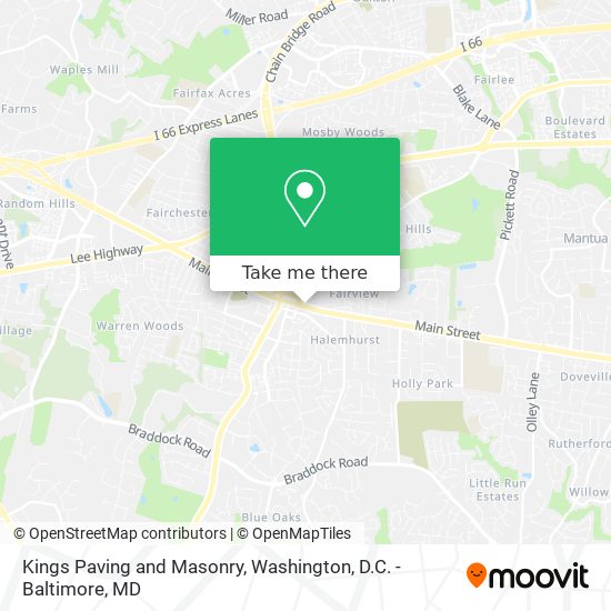 Kings Paving and Masonry map