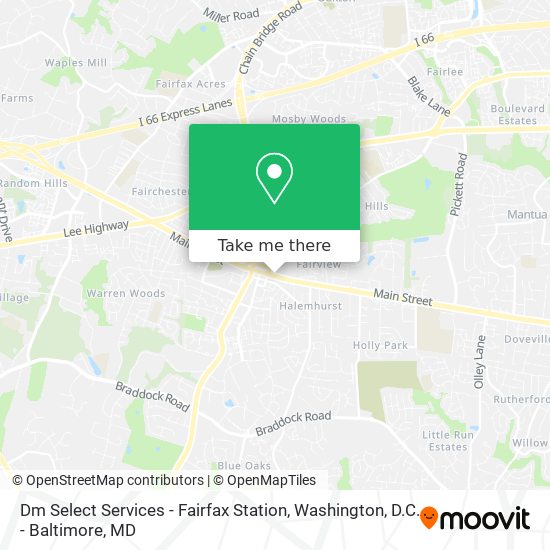 Dm Select Services - Fairfax Station map