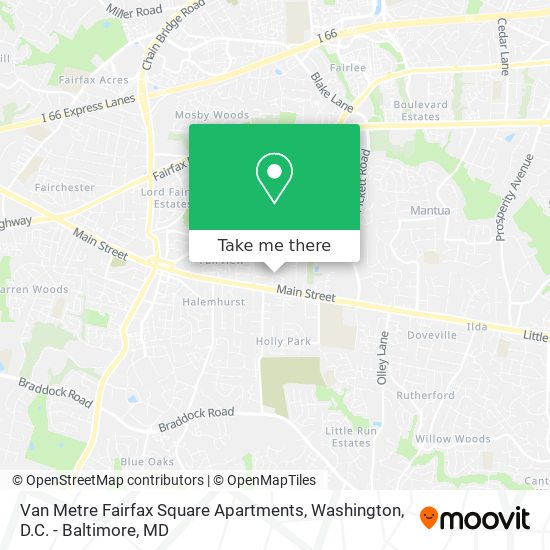 Mapa de Van Metre Fairfax Square Apartments