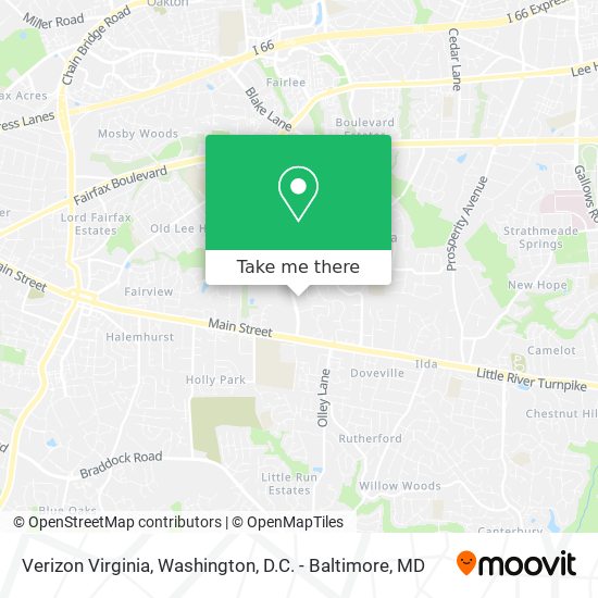 Mapa de Verizon Virginia