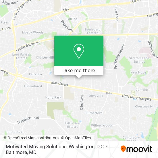 Motivated Moving Solutions map