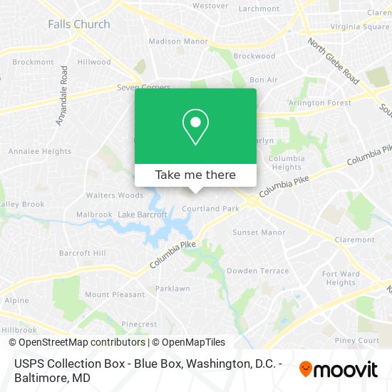 USPS Collection Box - Blue Box map