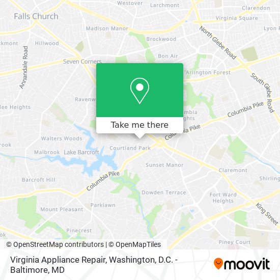 Mapa de Virginia Appliance Repair