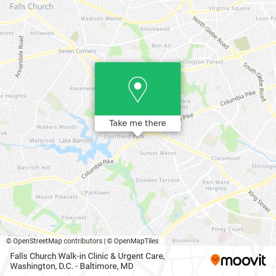 Falls Church Walk-in Clinic & Urgent Care map
