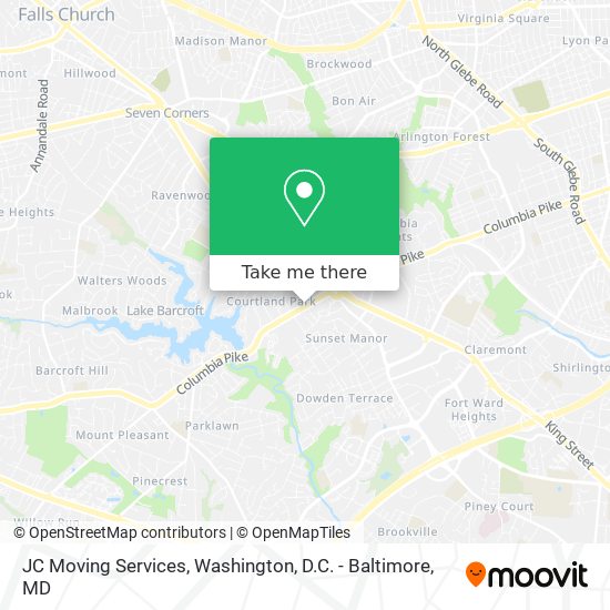 JC Moving Services map
