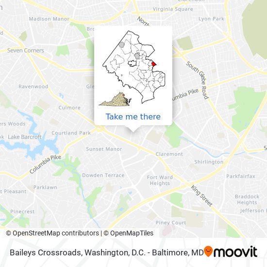 Mapa de Baileys Crossroads