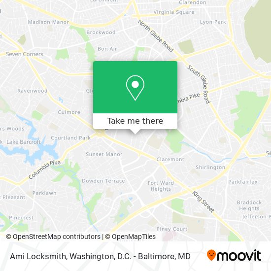 Ami Locksmith map