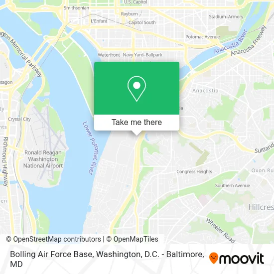 Bolling Air Force Base map