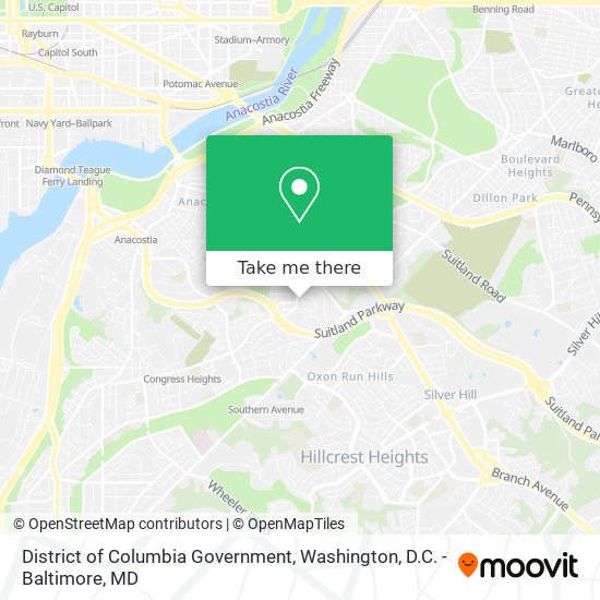 District of Columbia Government map