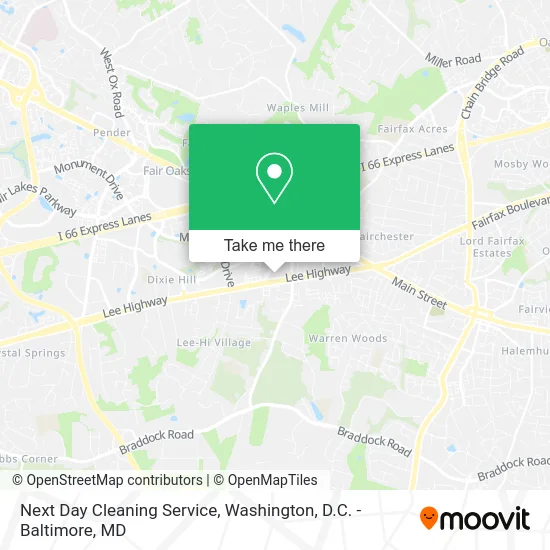 Next Day Cleaning Service map