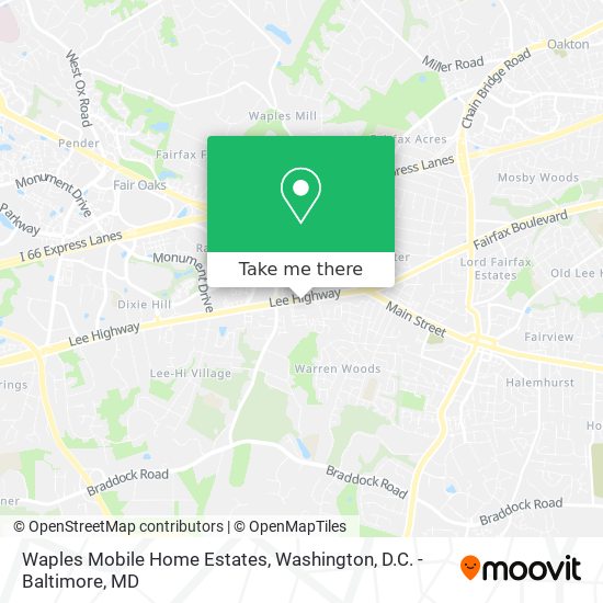 Waples Mobile Home Estates map