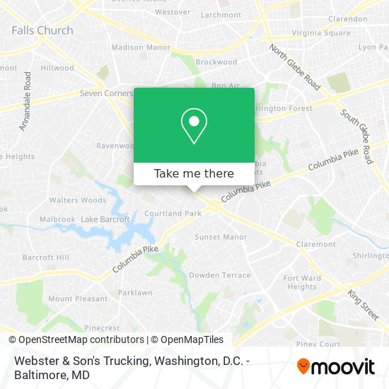 Webster & Son's Trucking map