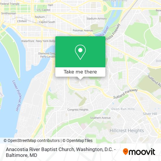 Anacostia River Baptist Church map