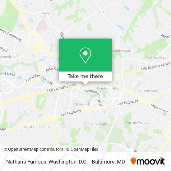 Mapa de Nathan's Famous