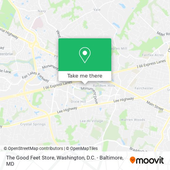 The Good Feet Store map