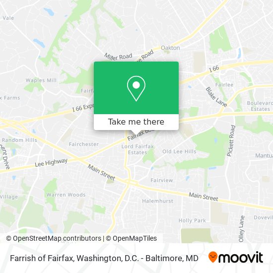 Farrish of Fairfax map