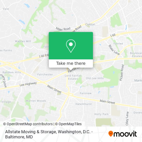 Allstate Moving & Storage map