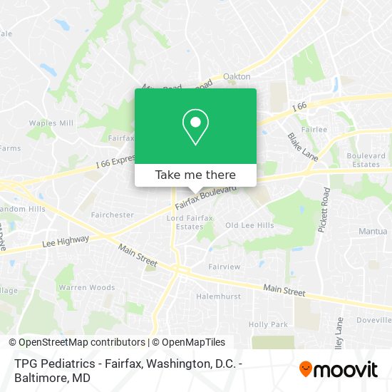 TPG Pediatrics - Fairfax map