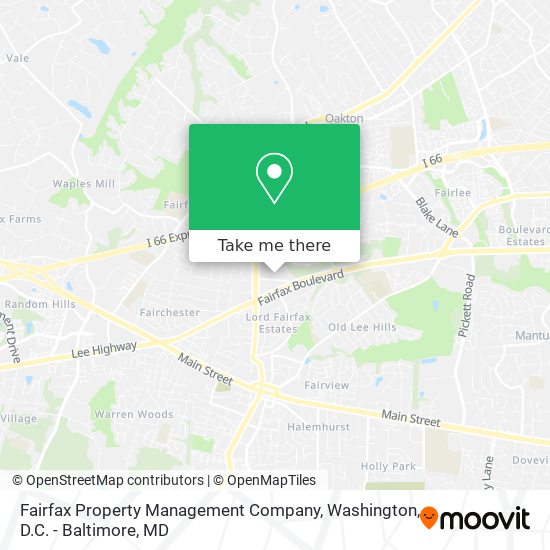 Fairfax Property Management Company map
