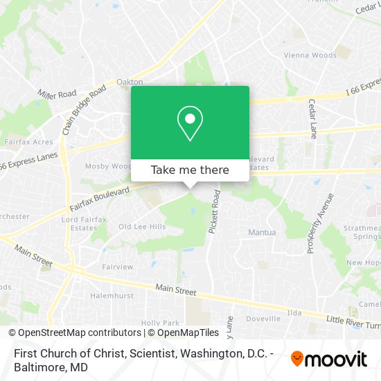 Mapa de First Church of Christ, Scientist