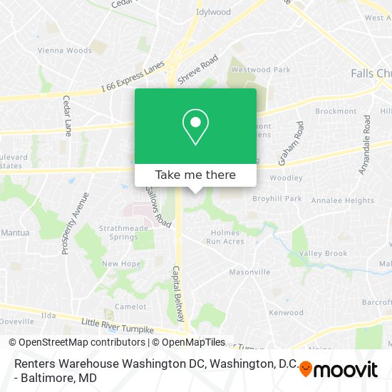 Renters Warehouse Washington DC map