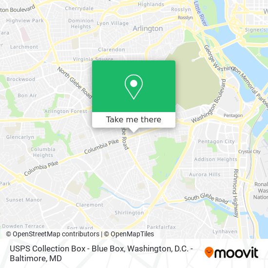 USPS Collection Box - Blue Box map