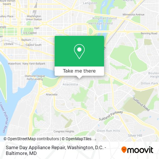 Mapa de Same Day Appliance Repair