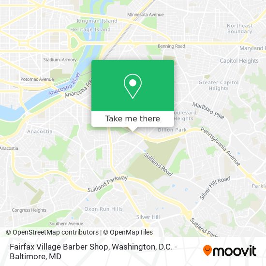 Fairfax Village Barber Shop map