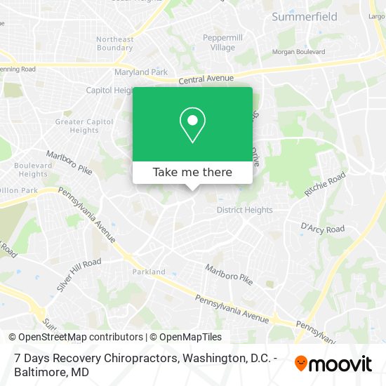 7 Days Recovery Chiropractors map