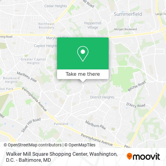 Walker Mill Square Shopping Center map