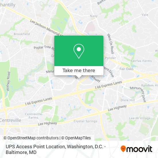 UPS Access Point Location map