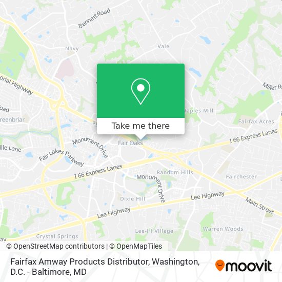 Mapa de Fairfax Amway Products Distributor