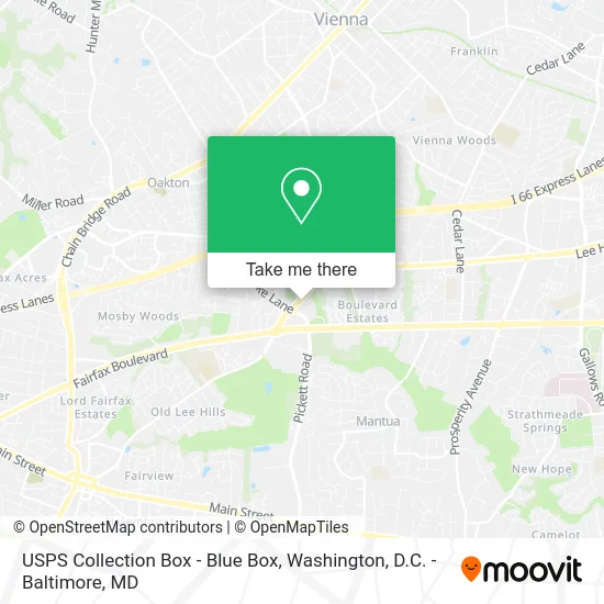 USPS Collection Box - Blue Box map