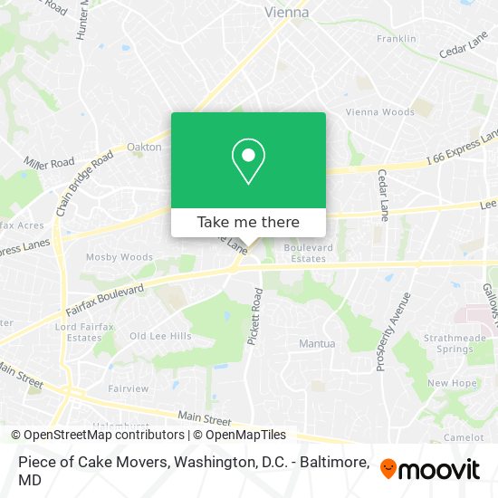 Piece of Cake Movers map