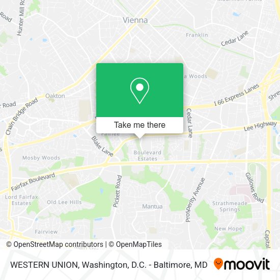 WESTERN UNION map