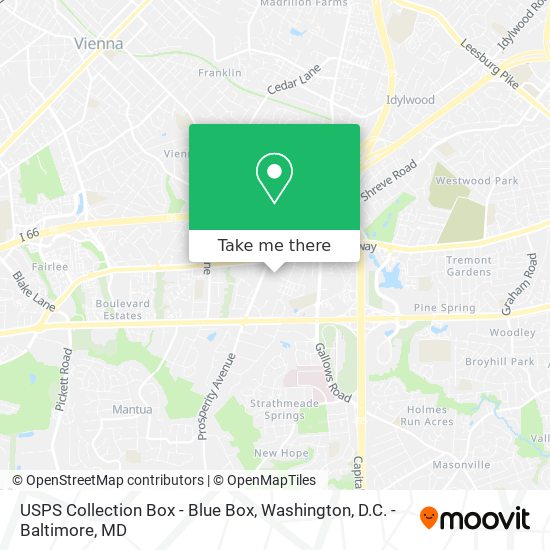 USPS Collection Box - Blue Box map