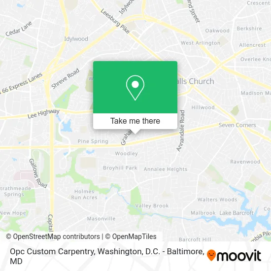 Opc Custom Carpentry map