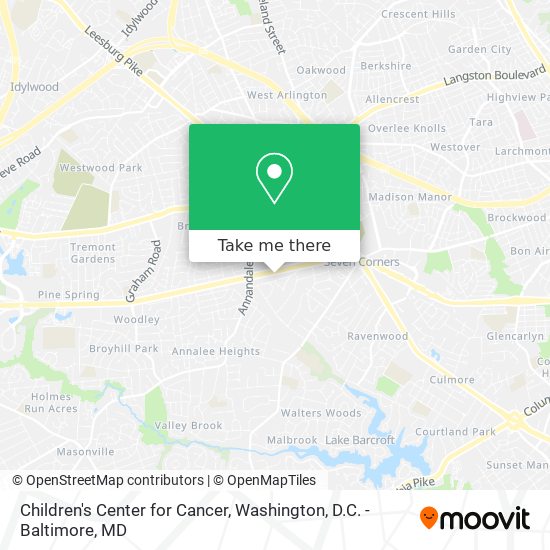 Children's Center for Cancer map