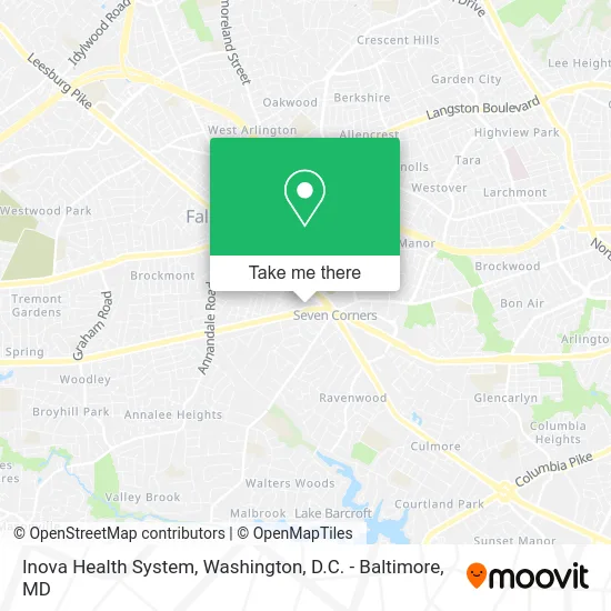 Inova Health System map