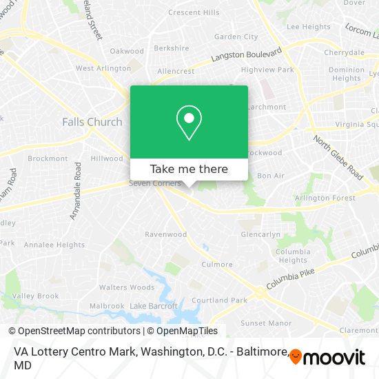 Mapa de VA Lottery Centro Mark