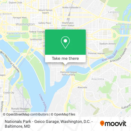 Mapa de Nationals Park - Geico Garage