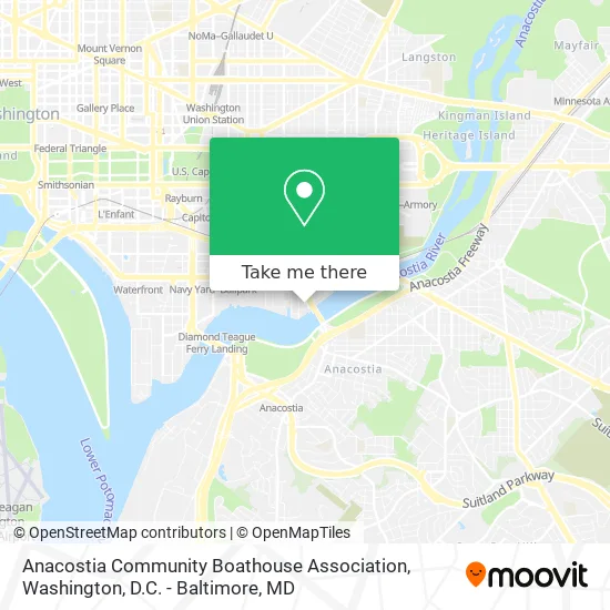 Anacostia Community Boathouse Association map