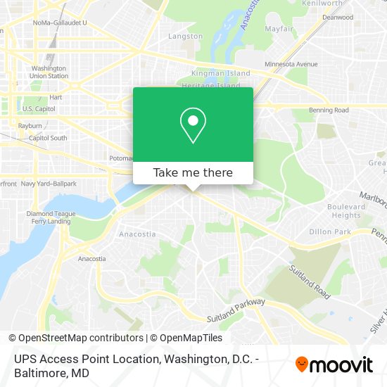 UPS Access Point Location map