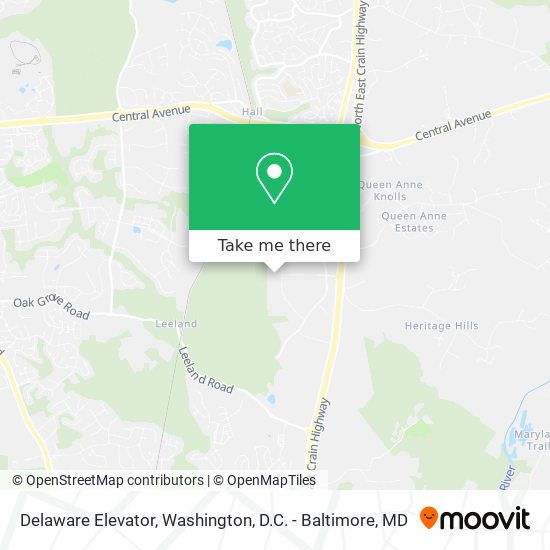 Mapa de Delaware Elevator