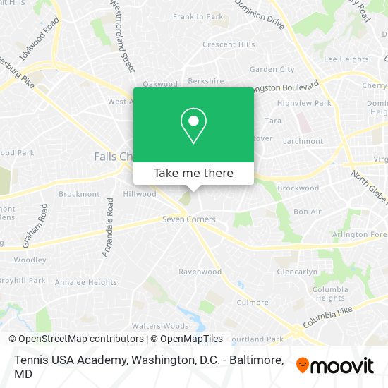 Tennis USA Academy map