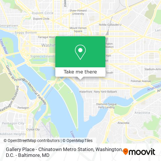 Gallery Place - Chinatown Metro Station map