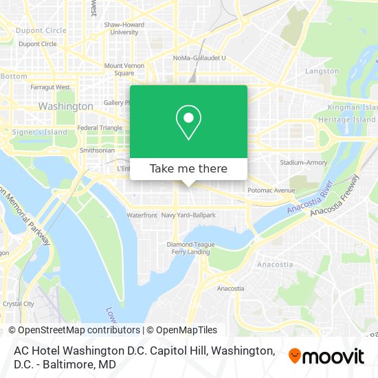 AC Hotel Washington D.C. Capitol Hill map